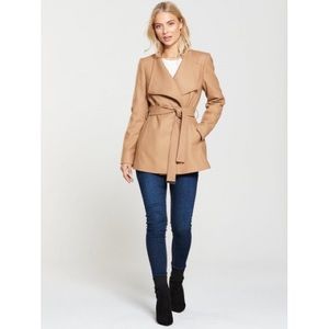 rytaa short wool wrap coat